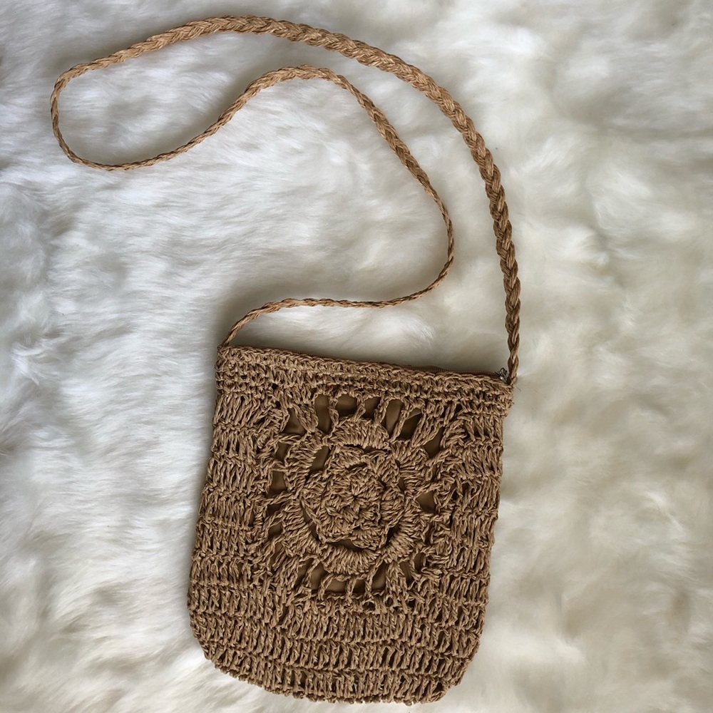 🌴NEW small Beachy crossbody summer bag purse raffia